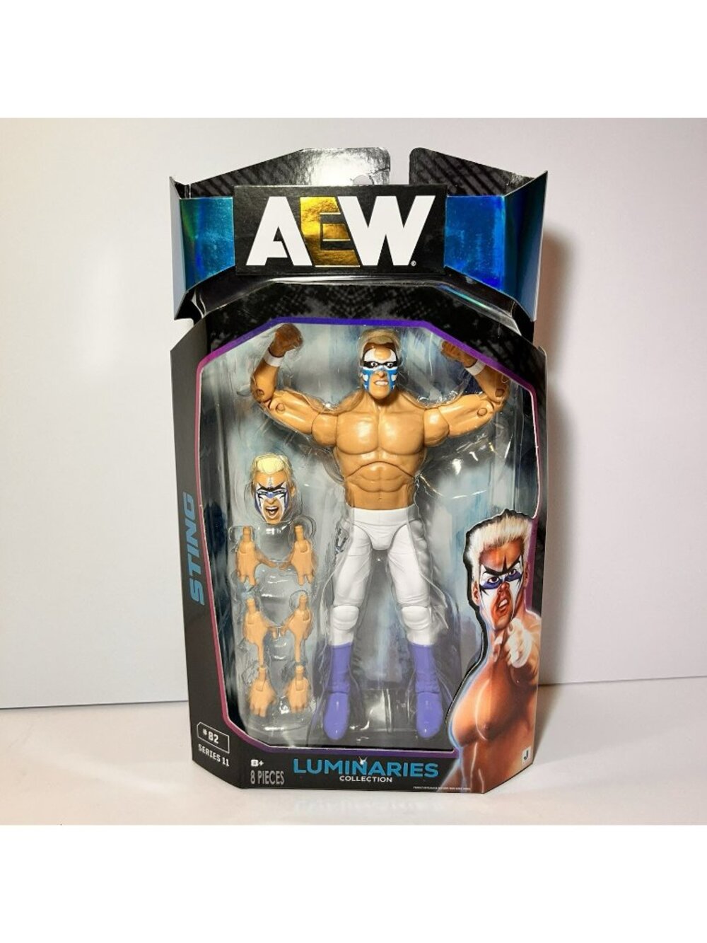 Jazwares AEW Unmatched Series 11 Luminaries Surfer Sting #82 Wrestling Figure